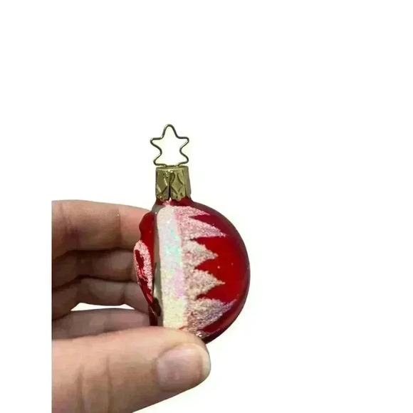 Blown Glass Cardinal Christmas Ornament Hard to Find Star Loop - Picture 3 of 6